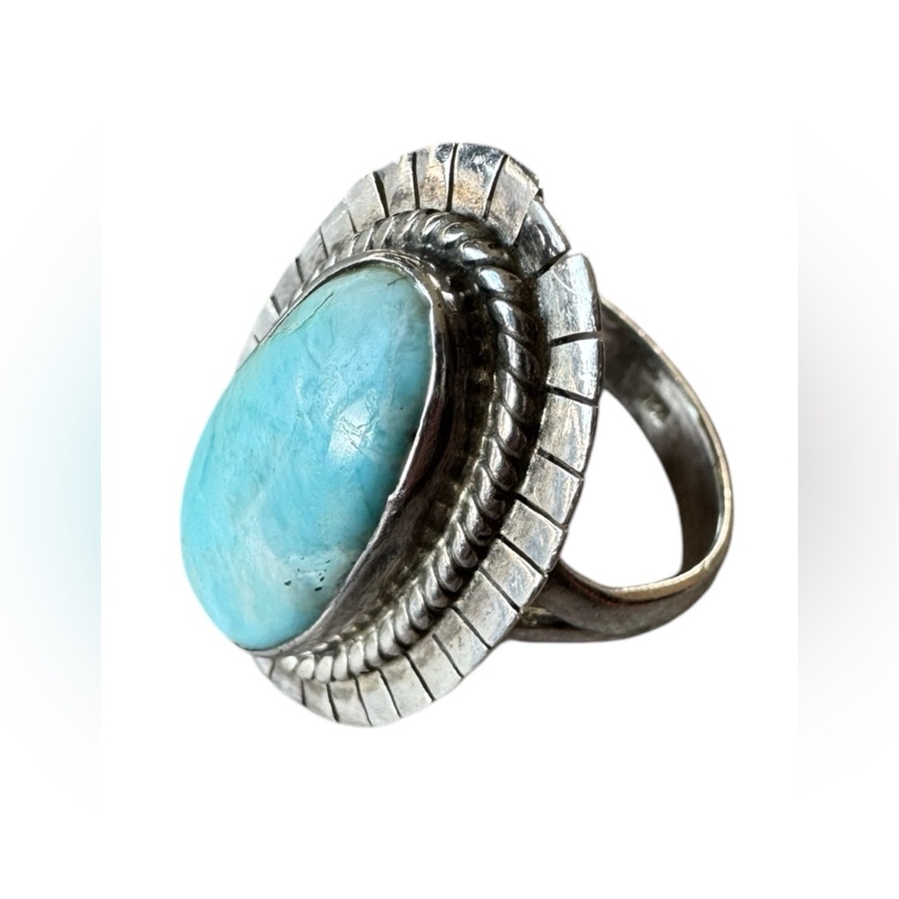 Sterling Silver Larimar Ring